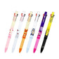 Set of colorful pens with Pokemon designs on a white background