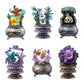 Six spooky-themed Pokémon arranged in a 2x3 grid on a plain white background, each featuring a different character and spooky decorative details.