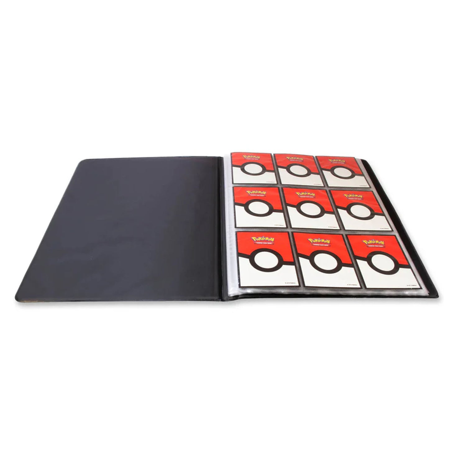 Trading card album on a white background