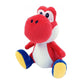 Red Yoshi plush on a white background
