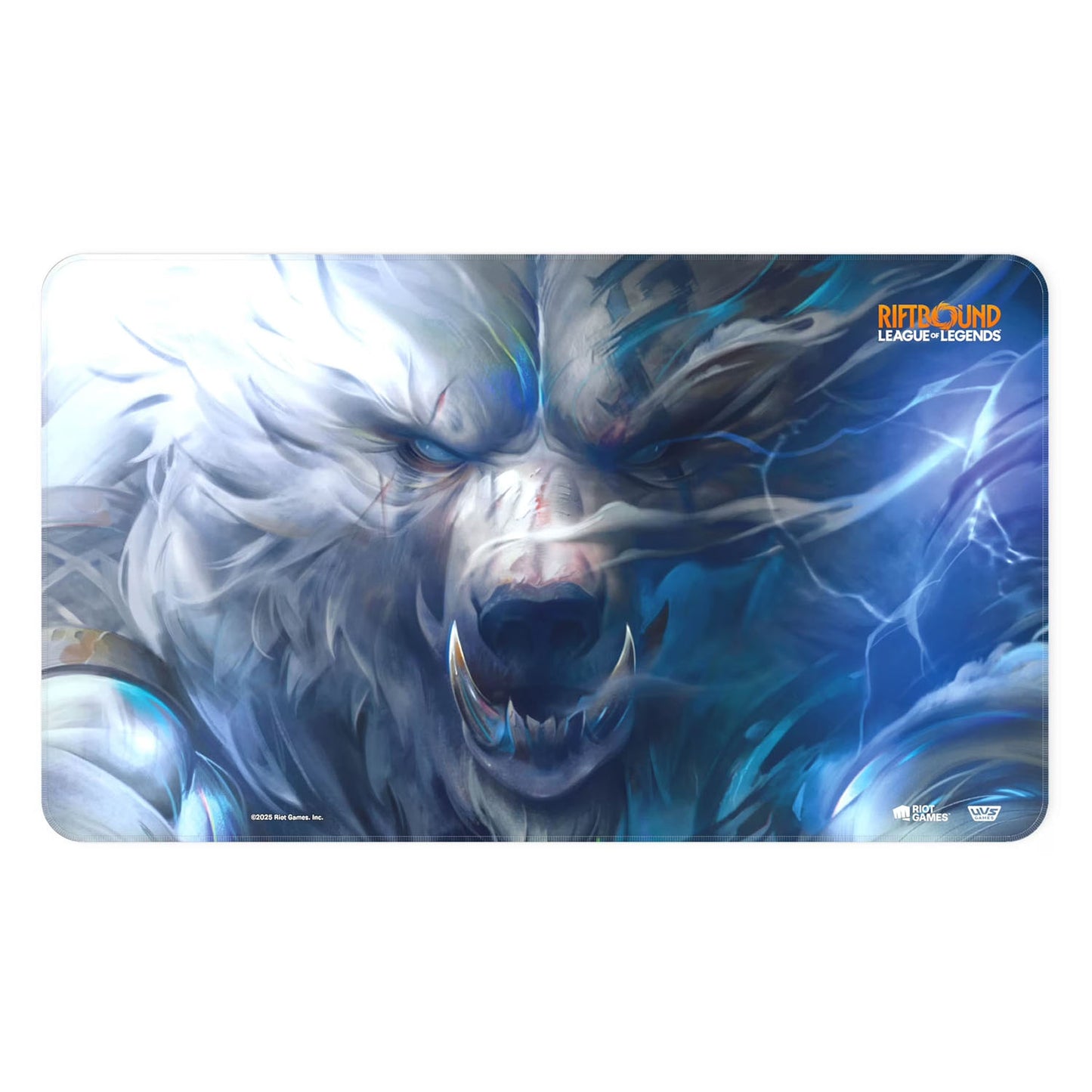 Playmat with Volibear design from the tabletop game, Riftbound. 
