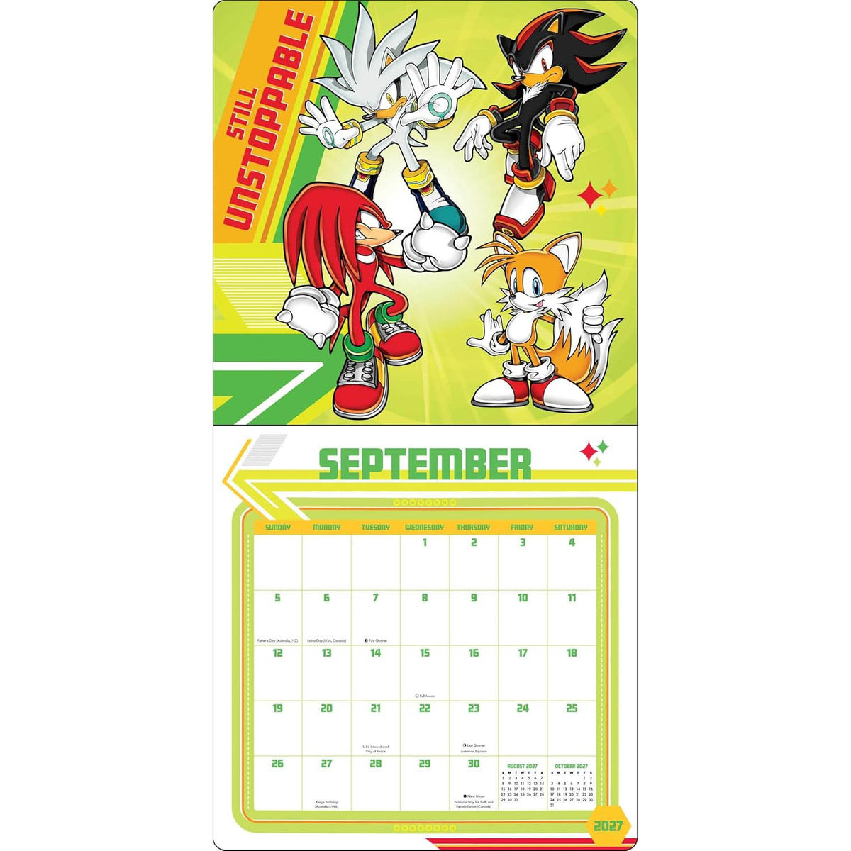 Sonic the Hedgehog 2027 Wall Calendar