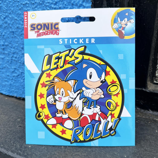 Sonic the Hedgehog Let's Roll Sticker