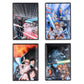 Group of 4 Star Wars pins with anime style artwork 