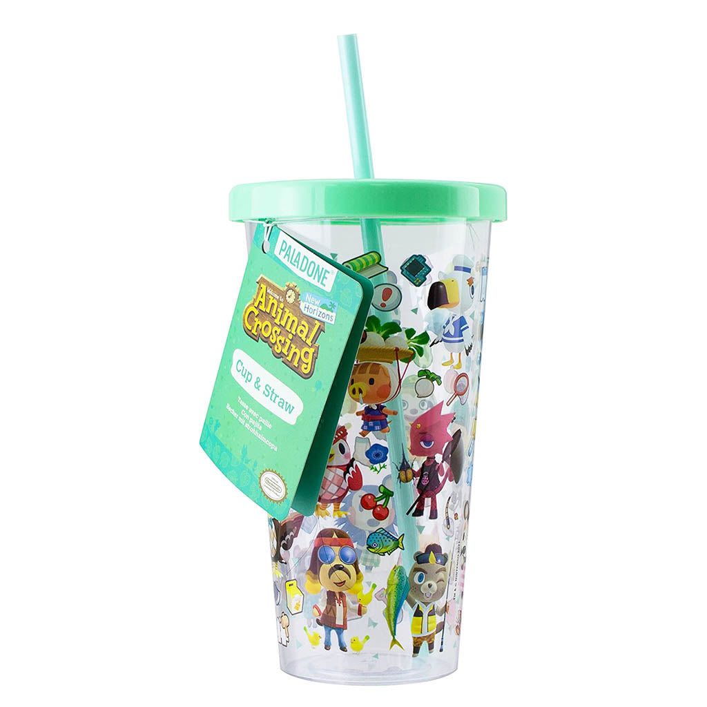 Paladone Animal Crossing Plastic Cup and Straw